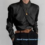 R65 zwarte satijnen blouse maat 5XL, Kleding | Dames, Ophalen of Verzenden, Nieuw, Zwart, Blouse of Tuniek
