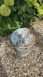 Zinken vuilnis emmer Enschede, Ophalen, Gebruikt, Minder dan 50 cm