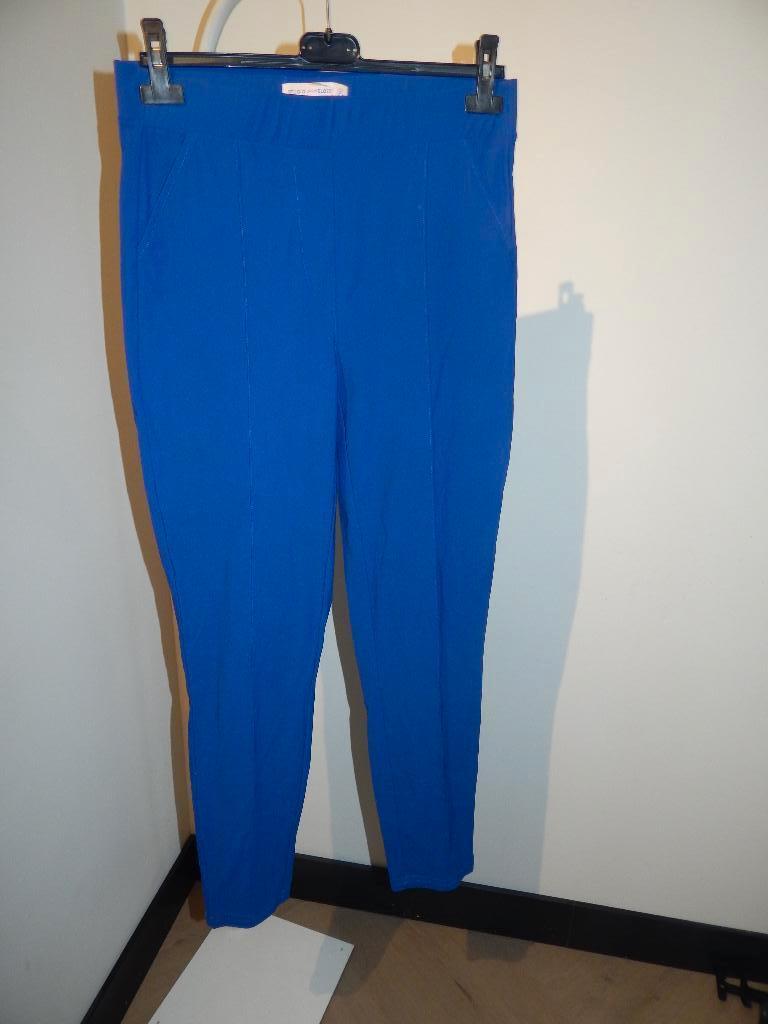 Studio Anneloes kobalt blauwe travel stof broek dikkere stof