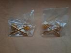 Repro US Officers Artillery crossed canons insignia, 1 paar, Ophalen of Verzenden, Landmacht, Amerika, Embleem of Badge