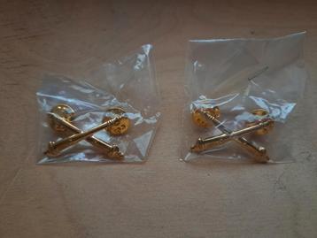 Repro US Officers Artillery crossed canons insignia, 1 paar beschikbaar voor biedingen