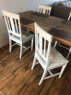 Gratis houten stoelen – massief hout, zwaar, Huis en Inrichting, Stoelen, Ophalen, Vier