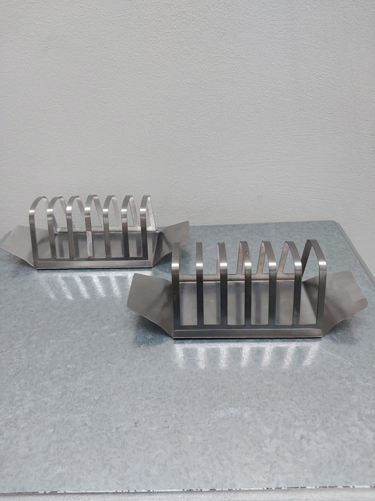 Vintage RVS Toastrekjes - Set van 2, Antiek en Kunst, Ophalen of Verzenden
