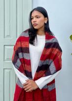 Handgeweven wollen sjaal - rood, oranje en bruin, Verzenden, Maat 46/48 (XL) of groter, Nieuw, Nepalhandwerk.nl