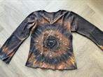 T shirt lange mouw bruin tie dye, Maat 38/40 (M), Bruin, Ophalen of Verzenden, Lange mouw