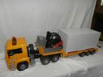 Bruder MAN truck met oplegger, afzetcontainer en heftruck, Ophalen, Zo goed als nieuw