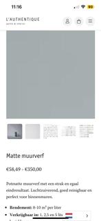 Nieuw 5L-blik muurverf l’Authentique, Hollandse Lucht, Doe-het-zelf en Verbouw, Verf, Beits en Lak, Nieuw, Ophalen of Verzenden