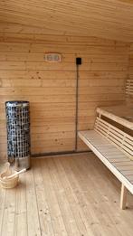 Buitensauna met Harvia Cilindro 11kW & WiFi, Sport en Fitness, Sauna, Verzenden, Zo goed als nieuw, Fins of Traditioneel, Complete sauna