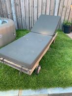 Teakhouten ligbed tuinbed, Ophalen, Zo goed als nieuw
