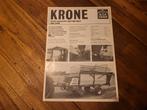Tractor folder Krone HSD 3001 opraapdoseerwagen, Boeken, Catalogussen en Folders, Ophalen of Verzenden, Zo goed als nieuw