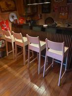 Barkrukken 4 stuks, Huis en Inrichting, Barkrukken, Ophalen, Met voetsteun, 60 tot 90 cm, Zo goed als nieuw