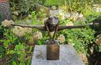 JUMPKIKKER 44 cm breed / bronzen beeld / tuinbeeld / brons, Nieuw, Info@huisentuindecoratiemarie.nl, Dierenbeeld, Huis en tuin decoratie Marie