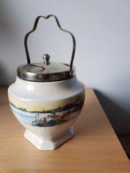Antieke Engelse koektrommel van porselein, Antiek en Kunst, Ophalen of Verzenden