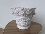 Vintage West Germany bloempot, wit, 5220/15, Tuin en Terras, Bloempotten, Gebruikt, Rond, Binnen, Ophalen of Verzenden