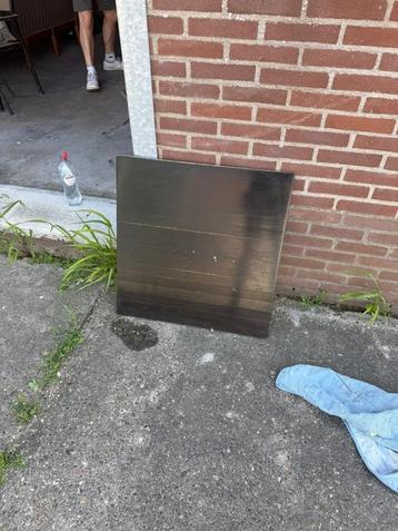 Vierkant Tafelblad - Eikenhout - Zwart Gelakt (8 stuks besch beschikbaar voor biedingen