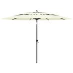 Knik parasol 3-laags met aluminium paal gratis bezorgd, Tuin en Terras, Nieuw, Kantelbaar, Ophalen of Verzenden, Stokparasol