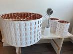 IKEA Hanglamp & Lampenkappen Set - Retro Stijl, Ophalen, 25 tot 50 cm, Wit, Rond