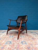 Vintage fauteuil, Louis van Teeffelen voor Wébé, jaren 60, Huis en Inrichting, Ophalen, Gebruikt, Bruin, Eén
