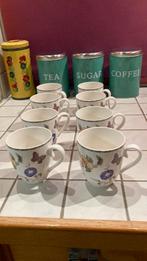 4 bekers fruit and flowers janneke brinkman, Huis en Inrichting, Keuken | Servies, Ophalen, Zo goed als nieuw, Overige stijlen