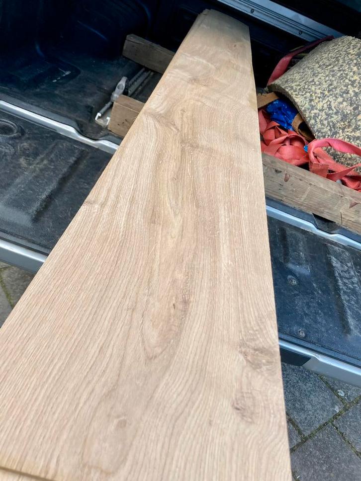 Eiken fineer, Doe-het-zelf en Verbouw, Platen en Panelen, Zo goed als nieuw, Hout, Ophalen of Verzenden