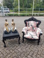 Unieke barok fauteuile geheel opnieuw gestoffeerd, Huis en Inrichting, Fauteuils, Ophalen, Zo goed als nieuw, 75 tot 100 cm
