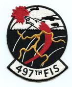 USAF luchtmacht patch 497 FIS F-86D / F-102A Torrejon 58-64, Ophalen of Verzenden, Luchtmacht, Amerika, Embleem of Badge