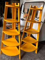 Twee gele etagières, Huis en Inrichting, Kasten | Overige, Ophalen, Gebruikt
