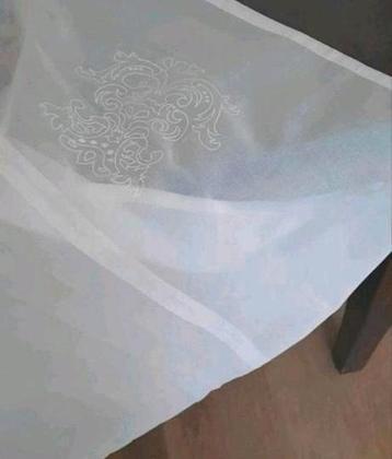 Nieuw transparant crêpe stof tafelkleed 330x160  beschikbaar voor biedingen