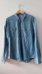 Levis Vintage Clothing USA Orange Tab overhemd L, Gedragen, Blauw, Halswijdte 41/42 (L), Ophalen of Verzenden