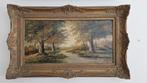 Prachtig schilderij "Beekje in het bos" SCH15, Antiek en Kunst, Ophalen