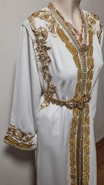 Prachtige witte Marokkaanse jurk met gouden details, Maat 38/40 (M), Wit, Nieuw, Ophalen of Verzenden