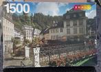Puzzel - Monchau (west duitsland)  1500 stukjes, Ophalen of Verzenden, 500 t/m 1500 stukjes, Zo goed als nieuw, Legpuzzel