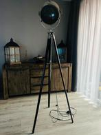 Vloerlamp 3 poot 171 cm massief mango hout zwart, Huis en Inrichting, Lampen | Vloerlampen, Ophalen of Verzenden, Gebruikt, Hout