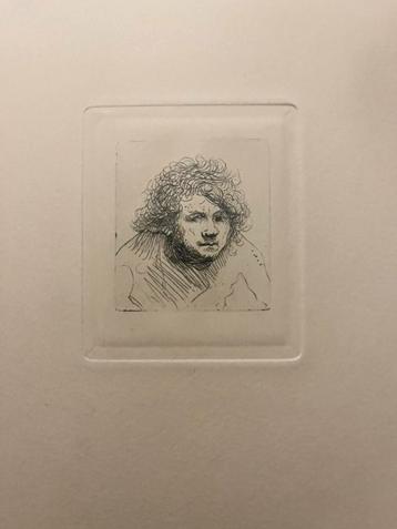 Rembrandt Self-portrait leaning forward Etching beschikbaar voor biedingen