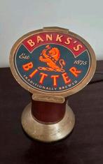 Antiek Banks's Bitter bier pomp schild verlicht met lamp, Ophalen of Verzenden, Gebruikt, Reclamebord, Plaat of Schild, Overige merken