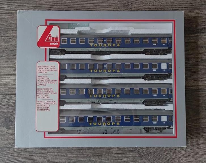 Lima 149791 - set ligrijtuigen Touropa 4-delig, Hobby en Vrije tijd, Modeltreinen | H0, Zo goed als nieuw, Treinset, Gelijkstroom