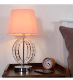 Modern Chrome Acryl Jewel Tafellamp Roze kristal led lamp, Huis en Inrichting, Lampen | Tafellampen, 50 tot 75 cm, Nieuw, Ophalen of Verzenden