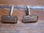 Vintage goudkleurige manchetknopen. (2), Ophalen of Verzenden, Dames