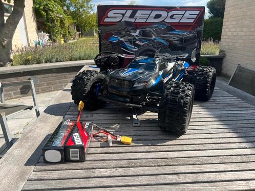 Traxxas Sledge 4x4 1/8 - Zo goed als nieuw!, Hobby en Vrije tijd, Modelbouw | Radiografisch | Auto's, Zo goed als nieuw, Auto offroad