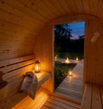 BARREL SHOWMODEL HELEMAAL COMPLEET OP = OP!, ., Fins of Traditioneel, Complete sauna, Ophalen of Verzenden