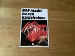 DAF Kantelcabine Brochure - 1970, Ophalen of Verzenden, Gelezen, Overige merken