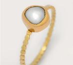 charlotte de koomen ronde freshwater pearl ring, 14k goud, Nieuw, Ophalen of Verzenden, Kleiner dan 17, Dame