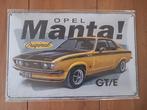 Opel Manta metalen autoplaat, Overige merken, Auto, Groter dan 1:32, Nieuw