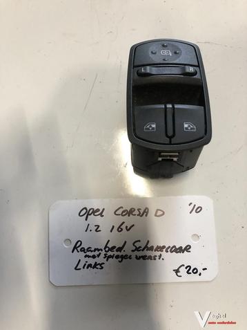 Opel Corsa D 1.2 16v 2010  Raambedieningsschakelaar links beschikbaar voor biedingen