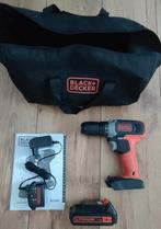 Black+Decker 18V Boor-/Schroefmachine BCD001, Gebruikt, Variabele snelheid, Ophalen of Verzenden, Boor- en Schroefmachine