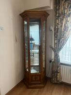 Eikenhouten vitrinekast, Huis en Inrichting, Kasten | Vitrinekasten, Ophalen, Eikenhout, Zo goed als nieuw, 150 tot 200 cm