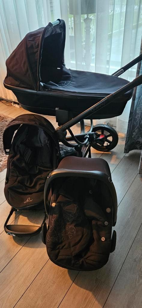 Zgan complete Quinny Mood, Kinderen en Baby's, Kinderwagens en Combinaties, Zo goed als nieuw, Quinny, Verstelbare duwstang, Ophalen of Verzenden