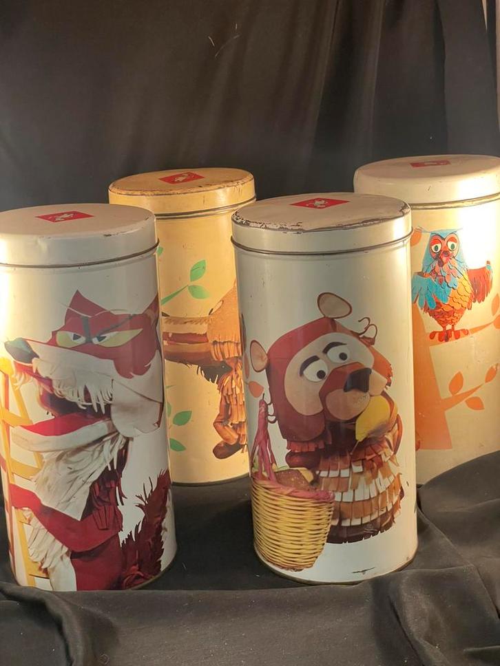 Beschuitblikken Fabeltjeskrant., Verzamelen, Blikken, Gebruikt, Beschuit, Ophalen of Verzenden