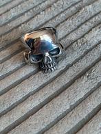 Biker ring Skull maat 10 (20mm) zilverkleurig, Sieraden, Tassen en Uiterlijk, Ringen, Ophalen of Verzenden