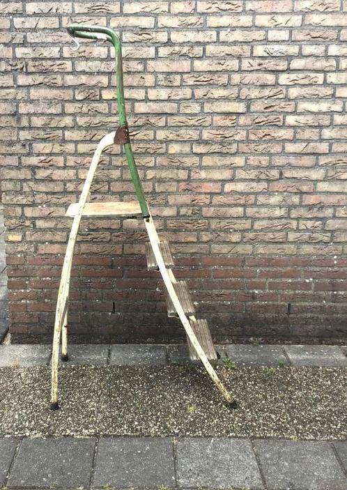 Vintage Brabantia huishoudtrap 3 treden + plateau, Doe-het-zelf en Verbouw, Ladders en Trappen, Gebruikt, Trap, Minder dan 2 meter